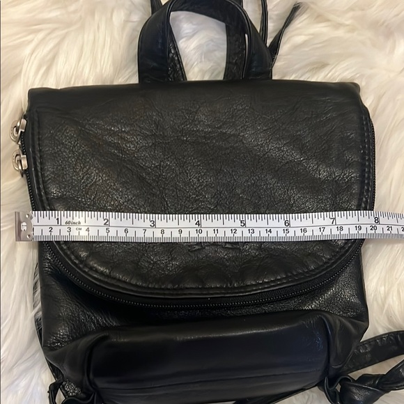 Renato Angi Black Leather Mini Backpack - Picture 13 of 16